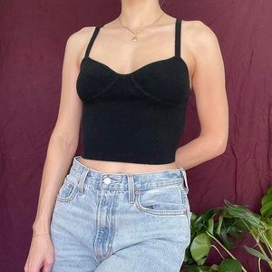 Aritzia black crop top